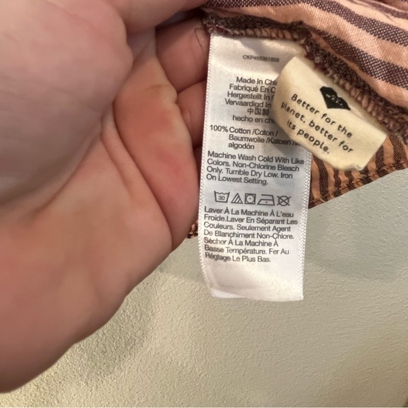 Madewell Puff-Sleeve Peplum Wrap Top in Stripe size xsmall with modesty snap - Picture 3 of 11